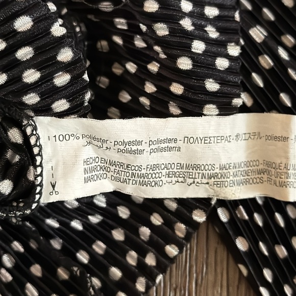 Zara Pleated Polka Dot Top - Picture 8 of 11
